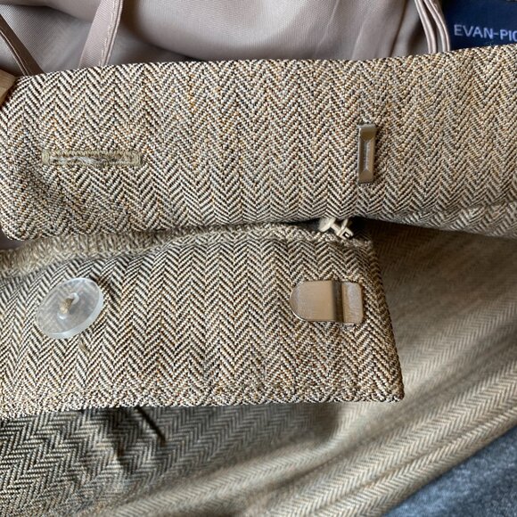 NWT Evan-Picone Pant Suit 18 40" waist Dijon Brown Port Elizabeth Shawl Collar - Picture 10 of 16